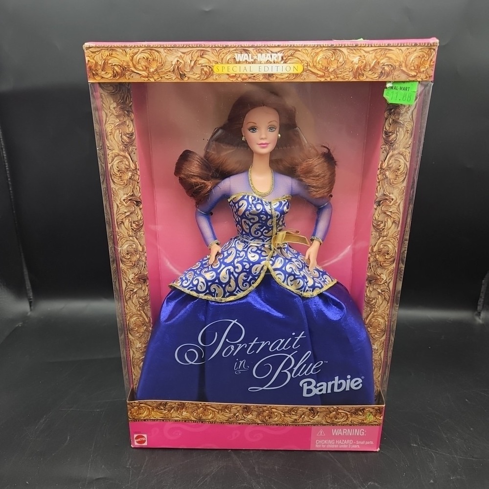 Vintage Barbie Portrait In Blue 1997 Mattel 19355 Walmart Special Edition New